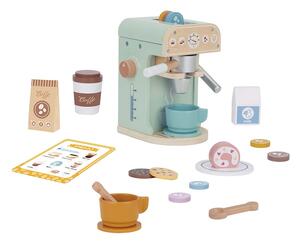 TookyToy Dřevěný dětský kávovar s příslušenstvím