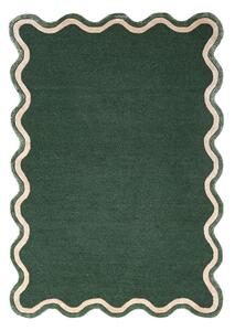 Tmavě zelený ručně tkaný koberec s příměsí vlny 120x170 cm Rivo Wool – Flair Rugs