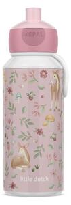 Světle růžová plastová dětská lahev 400 ml Fairy Garden by Little Dutch – Mepal