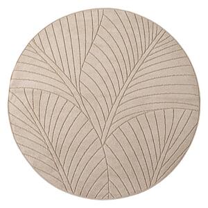 Béžový kulatý vnitřní a venkovní koberec ø 80 cm Nova 1203 – Ayyildiz Carpets