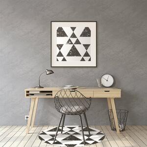 Podložka pod židli Černé a bílé trojúhelníky