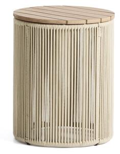 Kulatý zahradní stolek s deskou z akácie ø 40 cm Dandara – Kave Home