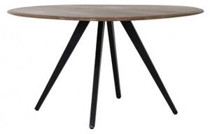 Light@Living Jídelní stůl kulatý MIMOSO Ø140x75 cm, dřevo akácie, podnož černá 6761684