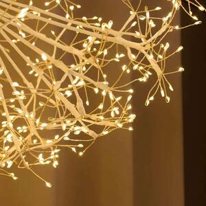 LED světelná pampeliška, 15 cm, 384 LED, teplá bílá se studenými záblesky