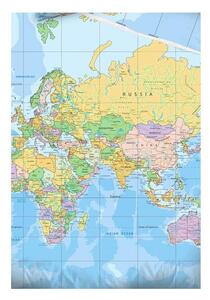 TipTrade Bavlněné povlečení 140x200 + 70x90 cm - Světová Mapa