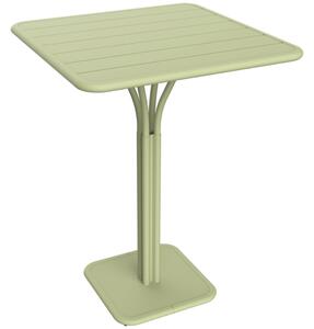 Světle zelený kovový barový stůl Fermob Luxembourg Pedestal 80 x 80 cm