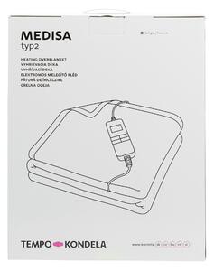 TEMPO-KONDELA MEDISA TYP 2, vyhřívací XL deka, tmavě šedá, 130x180 cm