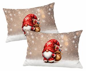 Sada 2 povlaků na polštář 3D SANTA GNOME 50x70 cm