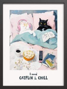 Tištěný obraz s rámem 30x40 cm Catflix – Styler