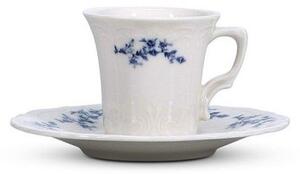 Bílý/modrý porcelánový podšálek ø 12 cm Retro – BonBistro