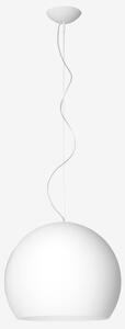 Lucis ZL1.11.N250.60 Nemesis, závěsné svítidlo z bílého skla s bílou monturou, 1x75W E27, prům. 25cm