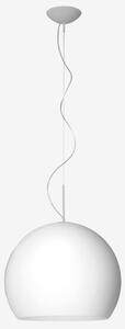 Lucis ZL1.11.N250.80 Nemesis, závěsné svítidlo z bílého skla s chromovou monturou, 1x75W E27, prům. 25cm
