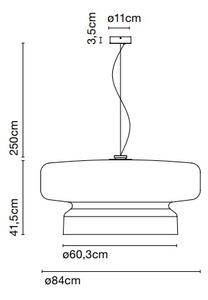 Marset A698-001 Bohemia 84, zelené závěsné svítidlo, 28,5W LED 2700K stmívatené, prům. 84cm