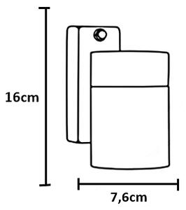 Nordlux 21509103 Tin Maxi Sensor, venkovní senzorové svítidlo pro svícení dolu z černého kovu, 1xGU10 max 35W, IP54, prům. 7,6cm