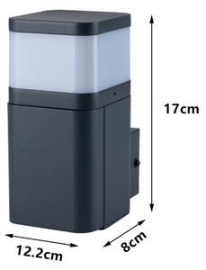 Brilagi - Venkovní nást. lampa se zás. SCHUKO PILLAR 1xG9/11W/230V IP44 antracit