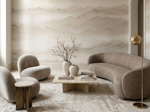FUGU Luxusní designová tapeta mlhavé horské panorama – Roerich Peaks Materiál: Digitální eko vlies - klasická tapeta nesamolepicí