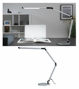 PAULMANN LED stolní lampa na psací stůl 3-krokové-stmívatelné flexibilní rameno CCT 9,5W stříbrná mat