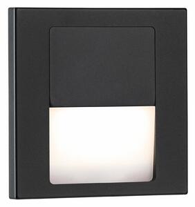 PAULMANN LED vestavné svítidlo do zdi Tsaro hranaté 80x36mm 1W 230V 2700K černá mat