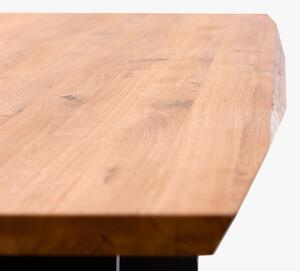 Jídelní stůl s kovovými černými nohama, 200 x 100 cm