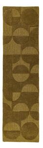 Tmavě zelený ručně tkaný vlněný běhoun 60x230 cm Gigi – Flair Rugs
