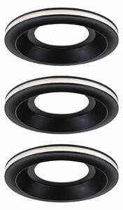 PAULMANN LED vestavné svítidlo Sormus 3ks sada IP65 kruhové 100mm 3x4,8W / 1,5W / 230V 3000K černá