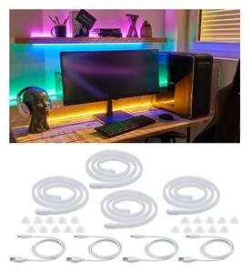 Paulmann 70558 Neon Colorflex USB pásek sada 4x1m 4,5W, 5V bílý plast, modrá, zelená, oranžová, fialová