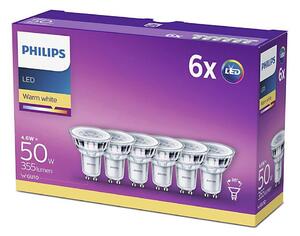 SADA 6x LED Žárovka Philips GU10/4,6W/230V 2700K