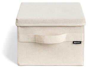 Béžový látkový úložný box s víkem 27x36x19 cm Soft Storage Small – Bigso