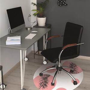 Podložka pod kancelářskou židli růžový ananas