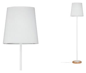 Paulmann 79634 Stellan, stojací lampia ze dřeva, kovu a bílé látky, 1x20W LED E27, výška 161cm