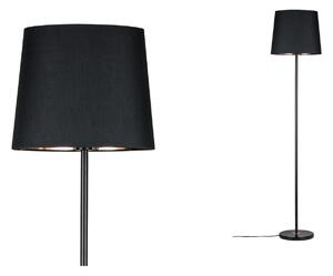Paulmann 79612 Neordic Enja, stojací lampička z černého mramoru, látky a mědi, 1x20W E27, výška 160cm