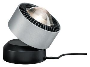 Paulmann 79718 Aldan, stolní lampa, 3,5W LED 2700K stmívatelné, černá/broušený hliník, výška 10cm