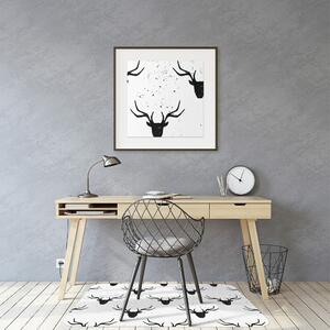 Podložka pod židli Black jeleni vzorec