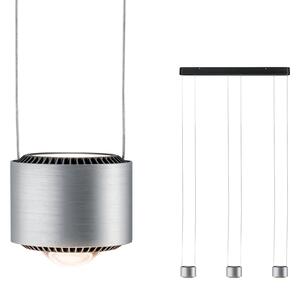 Paulmann 79720 Aldan, závěsné svítidlo, 3x13W LED 2700K stmívatelné, broušený hliník, šířka 67cm