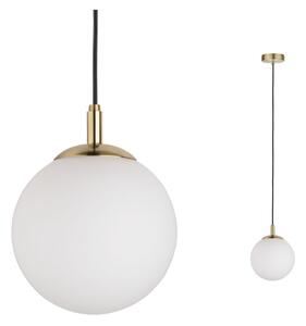 Paulmann 79733 Menja, závěsné svítidloz mosazi a bílého skla, 1x20W E27, prům. 20cm
