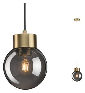 Paulmann 79743 Linja, závěsné svítidlo z kouřového skla a mosazi, 1x20W E27, prům. 16,5cm