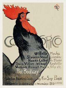Obrazová reprodukce Cocorico, Vintage Rooster (French Chicken Poster) - Théophile Steinlen, (30 x 40 cm)