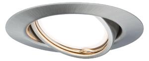 Paulmann 93412 LED base, kulatá bodovka z kartáčovaného hliníku, 1x6,5W LED 3000K GU10, prům. 9cm