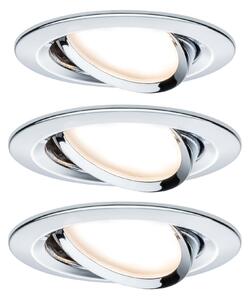 Paulmann 93452 LED Coin Nova round, set kulatých bodovek v chromové úpravě, 3x6W LED 2700K, prům.8,4cm