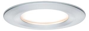 Paulmann 93461 LED Coin Nova round, kulatá bodovka v úpravě kartáčovaný hliník, 1x6W LED 2700K, prům.7,8cm, IP44