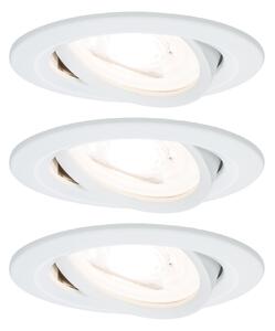 Paulmann 93467 LED Nova round, set kulatých bodovek v bílé úpravě, 3x6,5W LED 2700K GU10, 3 krokové stmívání, prům.8,4cm
