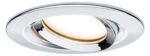 Paulmann 93683 LED Nova Plus Coin, zápustná bodovka chrom 1x6.8W 2700K stmívatelná, průměr 9,3 cm, IP65