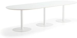 AJ Produkty Stůl METRIC, oválný, 3000x1000x720 mm, bílá