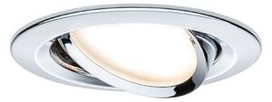Paulmann 93879 Premium LED Slim Coin Satin, náklopná zápustná bodovka 1x6,8W LED 2700K stmívatelná, chrom, prům. 8,4cm