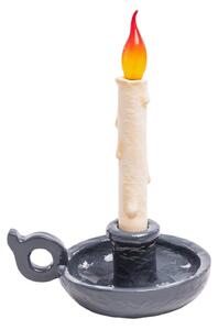 Stolní lampa SELETTI, Grimm Bugia, stmívatelné, Šedá, Obývací pokoj, Plast, Design