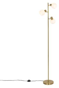 Stojací lampa zlatá s opálovým sklem 3-světelná nastavitelná - Anouk