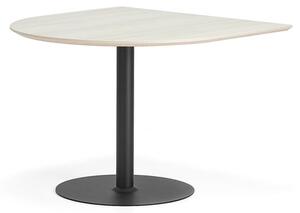 AJ Produkty Stůl METRIC, půloblouk, 1000x1000x720 mm, černá/jasan