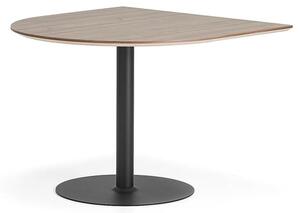 AJ Produkty Stůl METRIC, půloblouk, 1000x1000x720 mm, černá/ořech