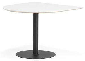 AJ Produkty Stůl METRIC, půloblouk, 1000x1000x720 mm, černá/bílá