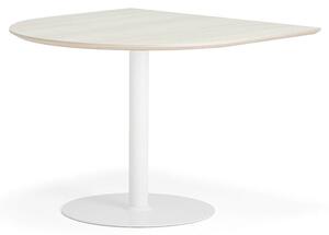 AJ Produkty Stůl METRIC, půloblouk, 1000x1000x720 mm, bílá/jasan